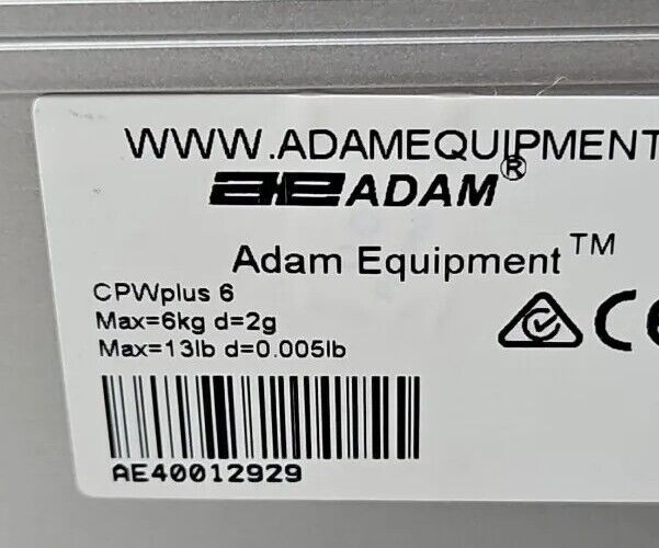 ADAM EQUIPMENT - CPW Plus-6 Scale - 13-Lb. Capacity Model.                 Loc2F