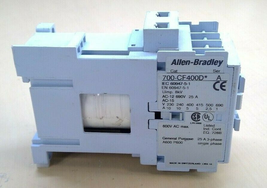 Allen-Bradley 700-CF400D* Ser. A Control Relay Contactor                    4E-6