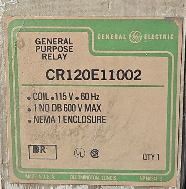 GE CR120E11002 RELAY W/ENCLOSURE.    Loc4E34