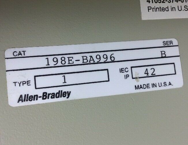 ALLEN-BRADLEY 100L-C20AD8 Lighting Contactor + 198E-BA996 Enclosure.    4F
