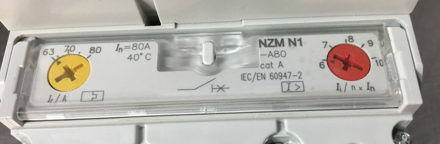 EATON / MOELLER  NZM N1-A80  +  NZM 1  BREAKER + SWITCH   4C