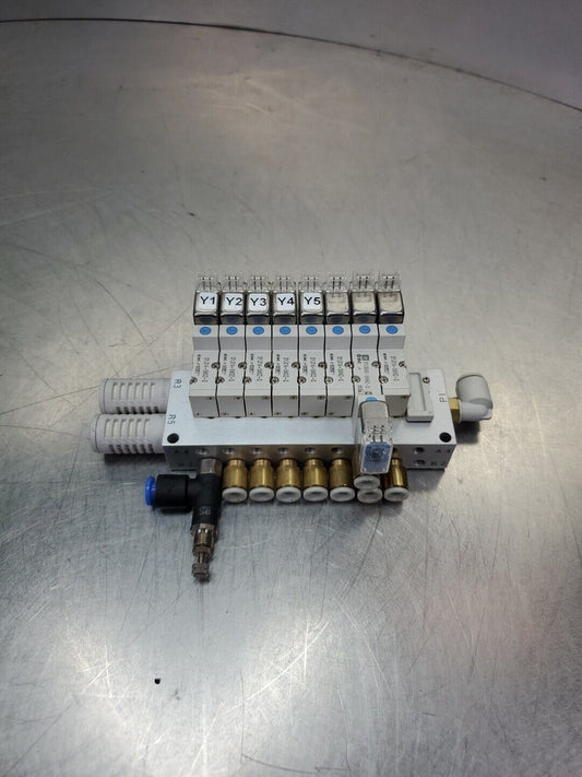 SMC (5)SYJ314-5MOZ-Q, (2)SYJ314-5MNZ-Q, (1)SYJ3240-5MNZ-Q Solenoid Valves.  6D-2