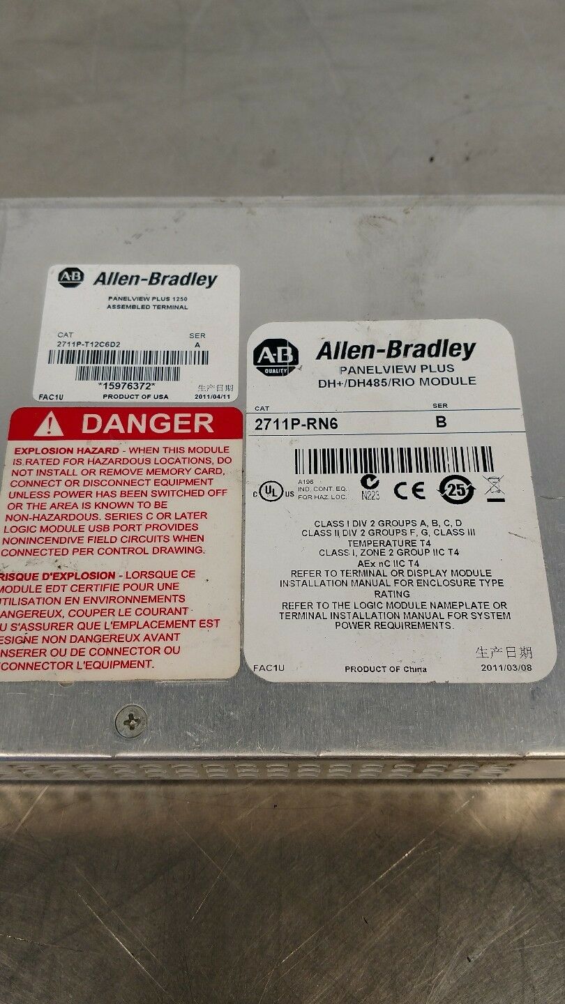 Allen Bradley 2711P-RN6 /B PanelView Plus DH+/RIO/DH-485 Communication Module 2C
