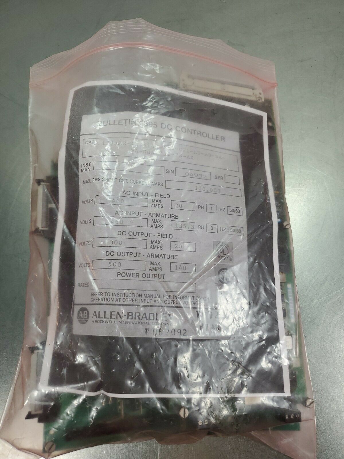 Allen-Bradley 1395 DC Drive Control Boards From 1395AR-1B-A140-FE1-CF1-   3C