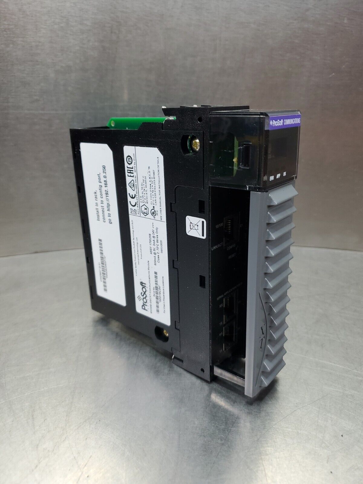 Prosoft MVI56E-GSCXT 24V Communication Module.                             3C-11