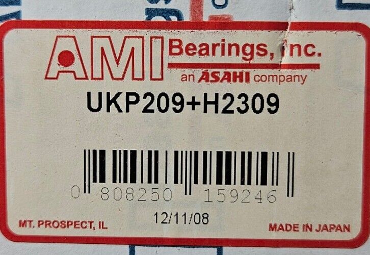 AMI UKP209+H2309 Pillow Block Ball Bearing Unit.                          Loc 6E