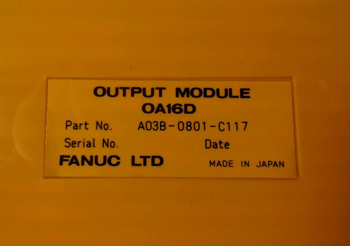 FANUC OUTPUT MODULE OA16D A03B-0801-C117. AC120-2A.       3B