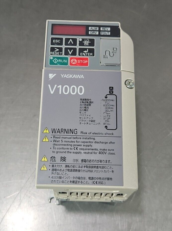 Yaskawa CIMR-VA2A0004BAA (SI-N3/V V1000) Variable Freq. Drive - PRG 1018    1E-2