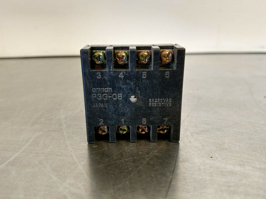 OMRON P3G-08 8 PIN SCREW TERMINAL RELAY SOCKET 6A 250VAC BIN#6