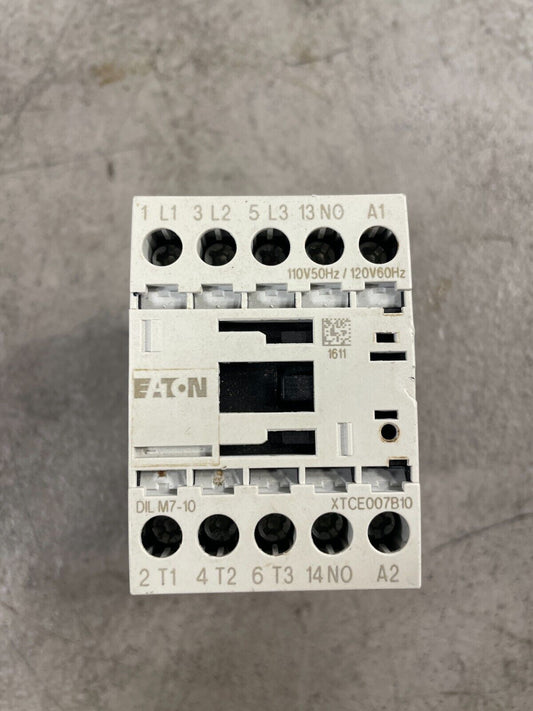 Eaton DILM7-10 XTCE007B10 3-Pole 120V 60HZ IEC Contactor  LOC-2D
