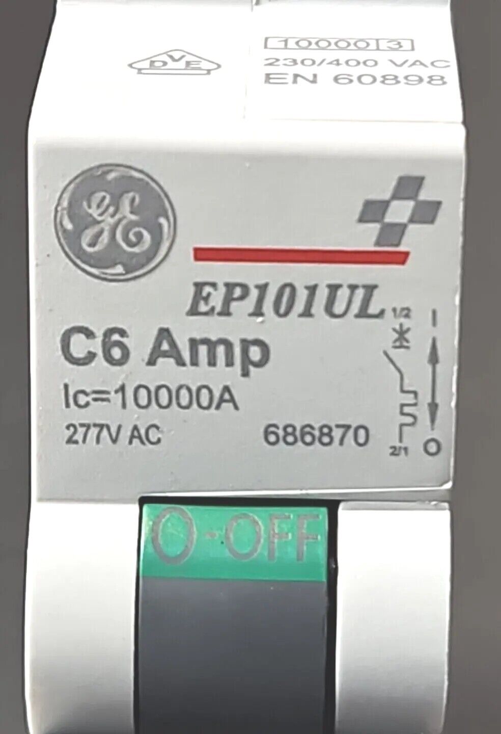 General Electric EP100UL C6 Amp 277VAC (Modular plus).         Loc4C25