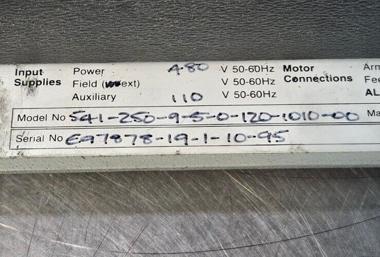 SSD EUROTHERM AC DRIVE CONTROLLER SSD 541 -250-9-5-0-120-1010-00.         Loc 1F