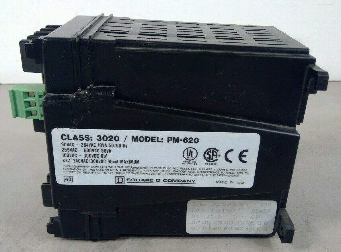 Square D 3020-PM620 - Class: 3020 / Model: PM-620 Powe Meter                  4G