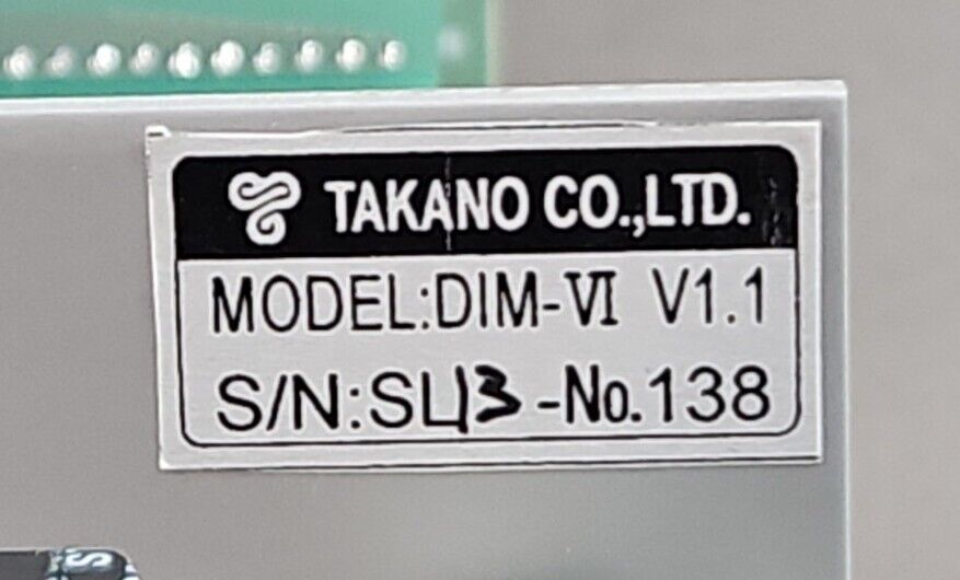TAKANO CO. DIM-VI V1.1 Memory Circuit Board.                              3A-25