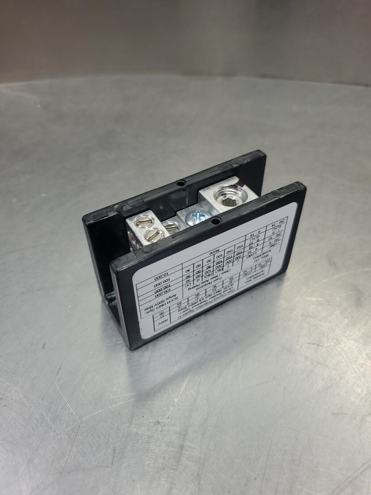 Square D 9080 LBA162104 Ser. C 600V Terminal Block Power Distribution.      4A-9
