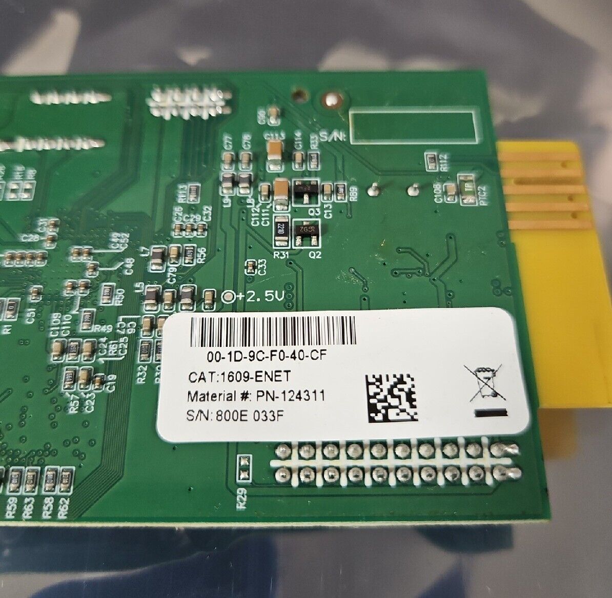 ALLEN BRADLEY 1609-ENET Control Board                       Loc 3C-12.