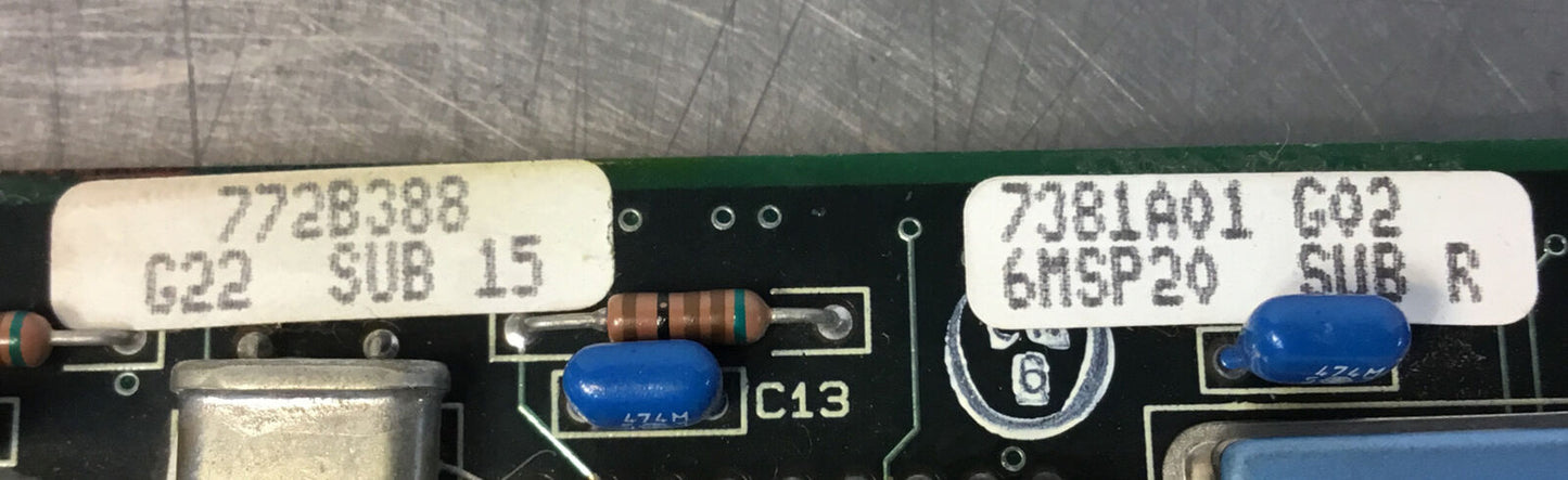 WESTINGHOUSE 772B388G22 + 2 (ea) 7380A72G01 CIRCUIT BOARD 6MSP 7381A01 G01  3C-6