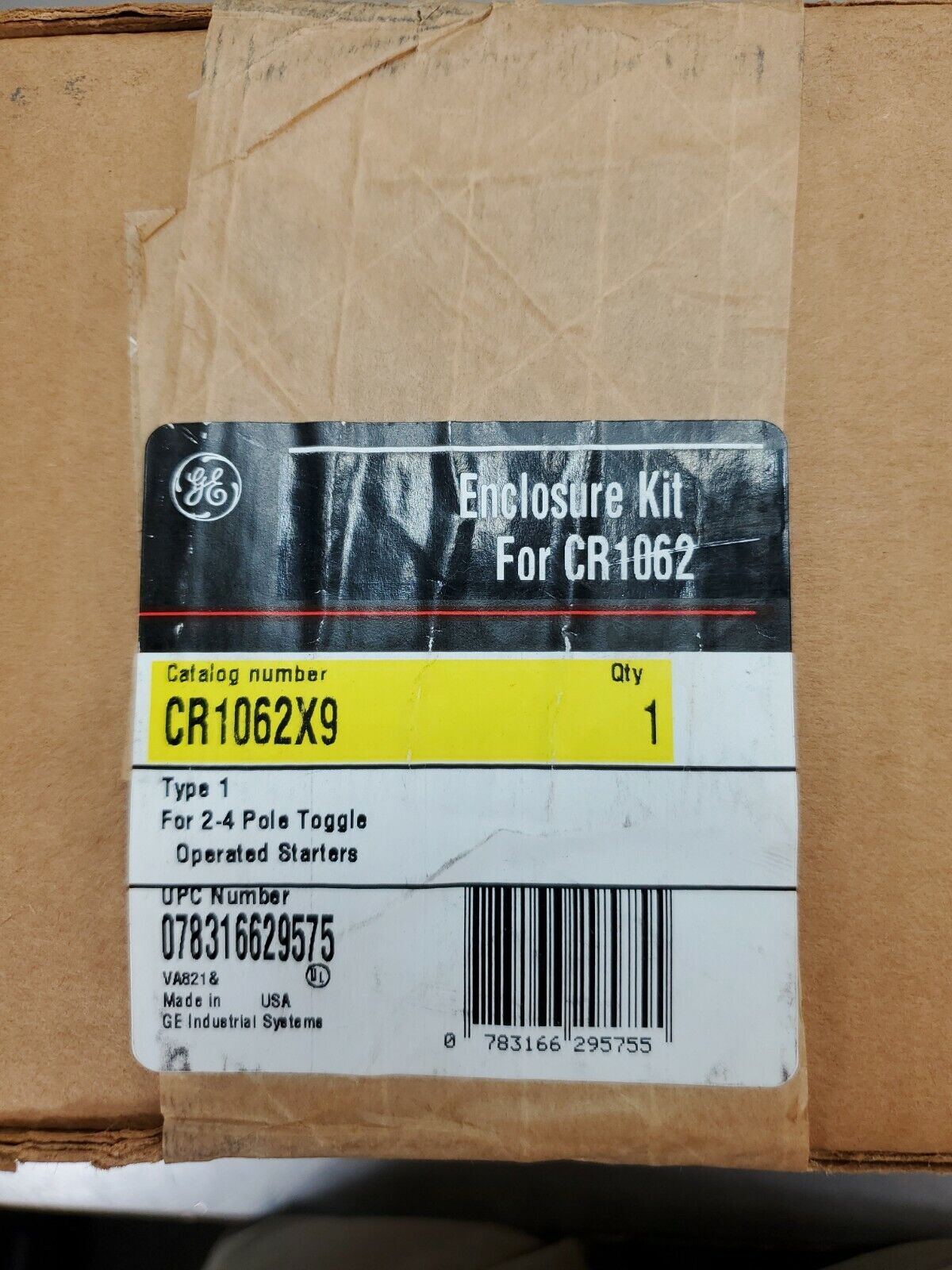 GE CR1062X9 Type 1 Enclosure Kit for CR1062 Toggle       STC1