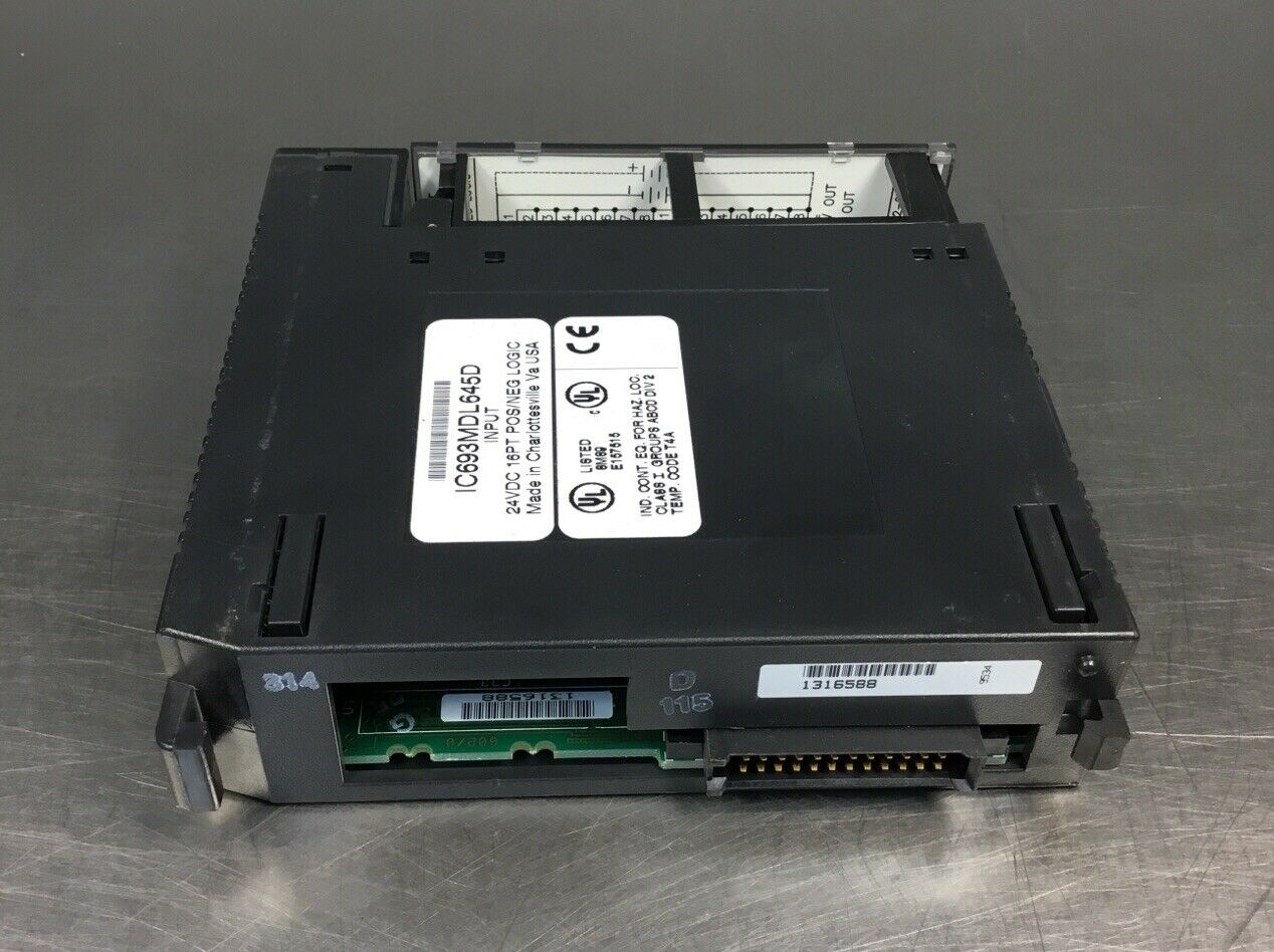 GE FANUC IC693MDL645D INPUT MODULE 24VDC 16PT POS/NEG LOGIC     3D-25