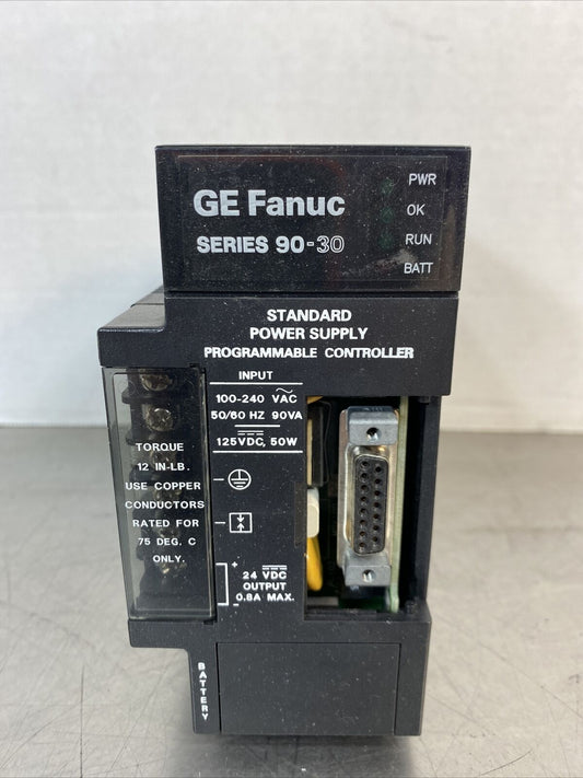 GE Fanuc Standard Power Supply Programmable Controller IC693PWR321S. 3D-23