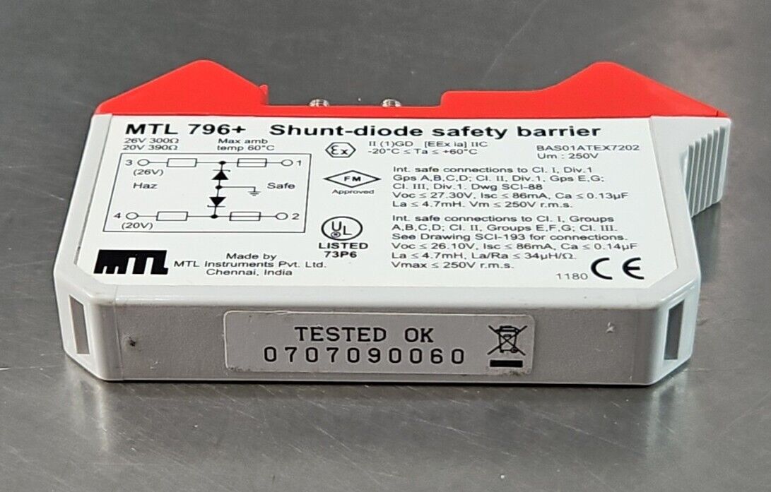 Measurement Technology MTL 796+ Shunt-Diode Safety Barrier.                3C-20