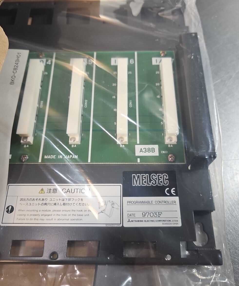 MITSUBISHI A38-B PLC RACK.                                                Loc3F