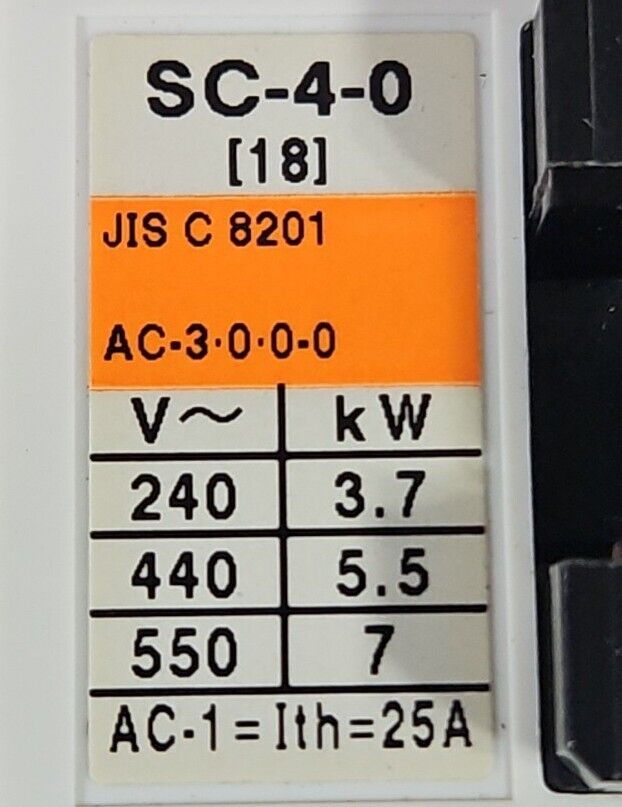 FUJI SC-4-0 with TR-5-1N/3. Reversing Contact.                            4D-24