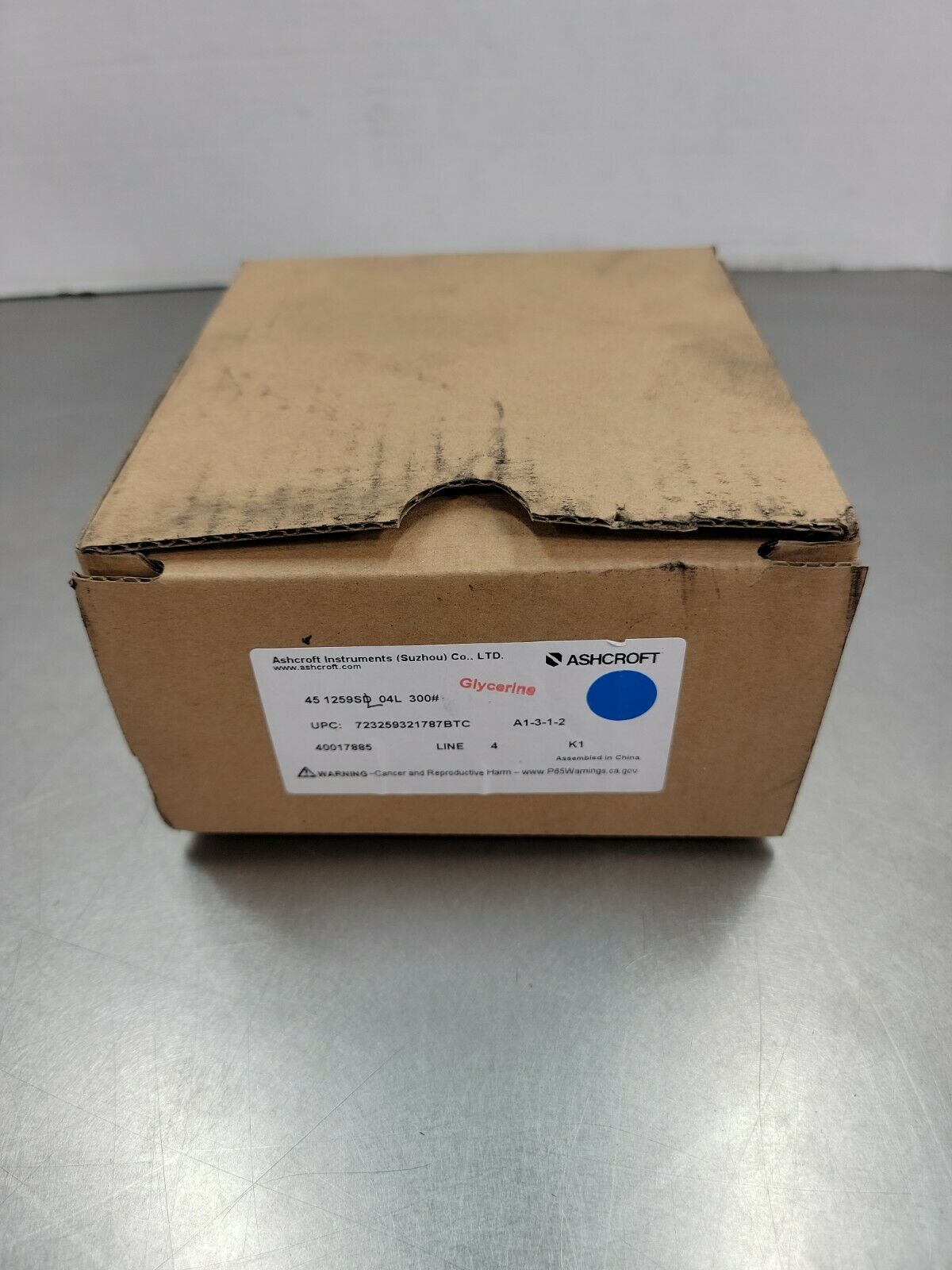 ASHCROFT Instruments 45-1259SL-04L 300# NEW loc6C