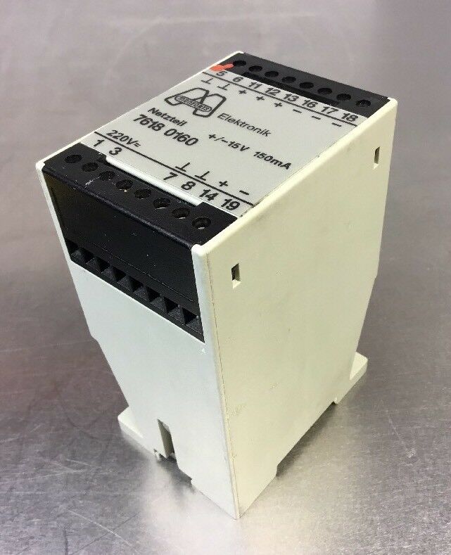Monforts Elektronik 7618 0160 Netzeil Power Supply 220V +/-15V 150mA.   Loc.4A