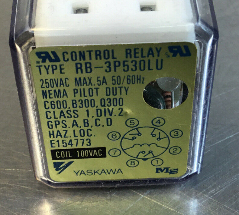 YASKAWA  RB-3P530LU  Control Relay.     4C