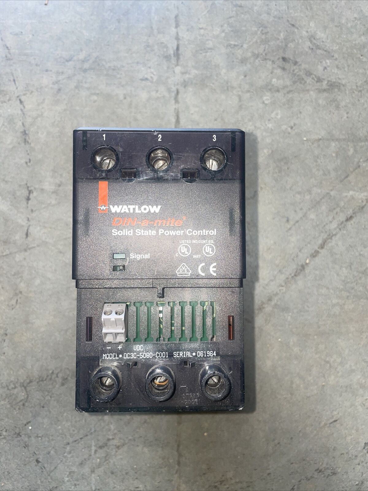 Watlow Model DC3C-5060-C001 SCR 50A Power Controller - 600 VAC @2B
