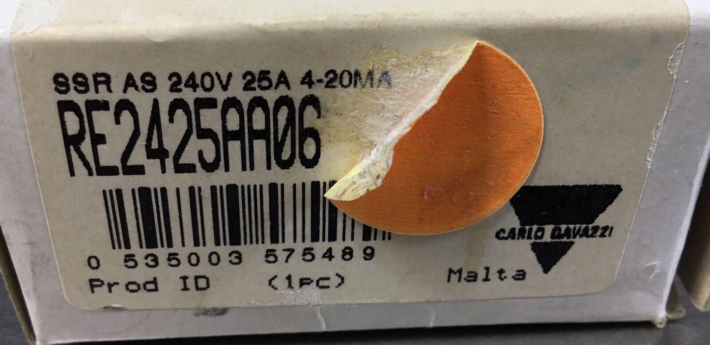 CARLO GAVAZZI  RE2425AA06  Solid State Relay 240V 25A    4H