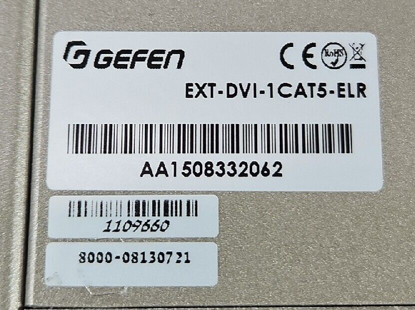 Gefen EXT-DVI-CAT5-ELR. Extender S Sender with Power Supply Only.      Loc 4C-30