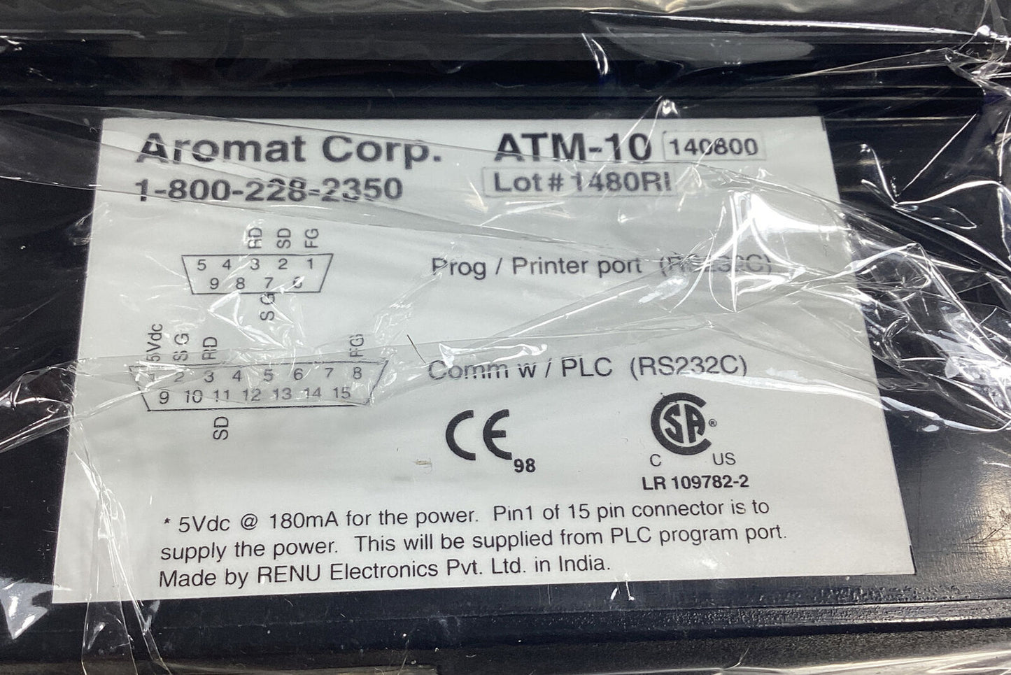 MATSUSHITA ELECTRIC / AROMAT  ATM-10  Operator Panel     Loc.2A