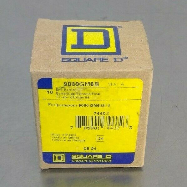 Square D - 9080GM6B Series A - Lot of 7 End Barrier 74402                     4H