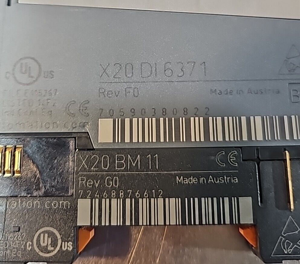 B&R Automation X20 DI 6371 with X20 BM 11  Digital Output Module.      Loc.3E-30