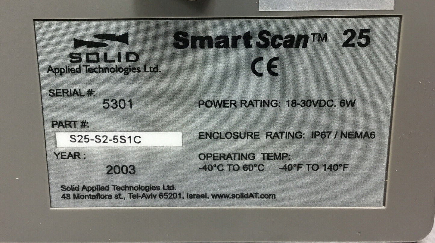 SOLID SMARTSCAN 25  S25-S2-5S1C Long Range Ultrasonic Level Sensor    5B