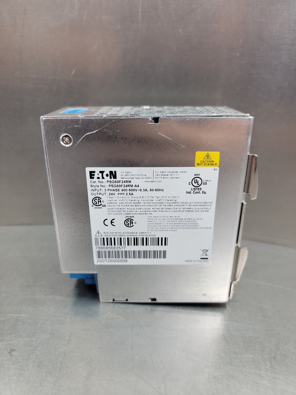 EATON PSG60F24RM DC Power Supply,24VDC,2.50A,50/60 Hz loc.4B