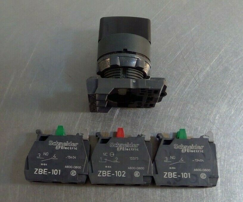 Schneider Electric Contact Block (2) ZBE 101 & (1) 102  Rotary Switch         4D