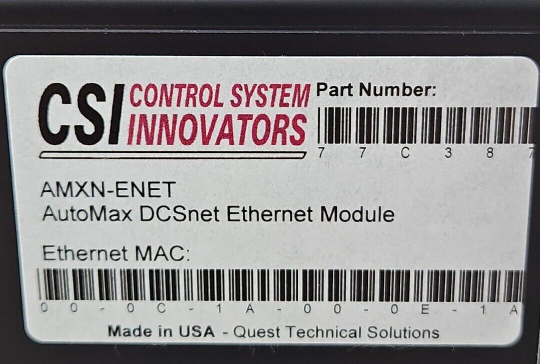 CSI M/N 77C387 AMXN-ENET MODULE.                          3E-38
