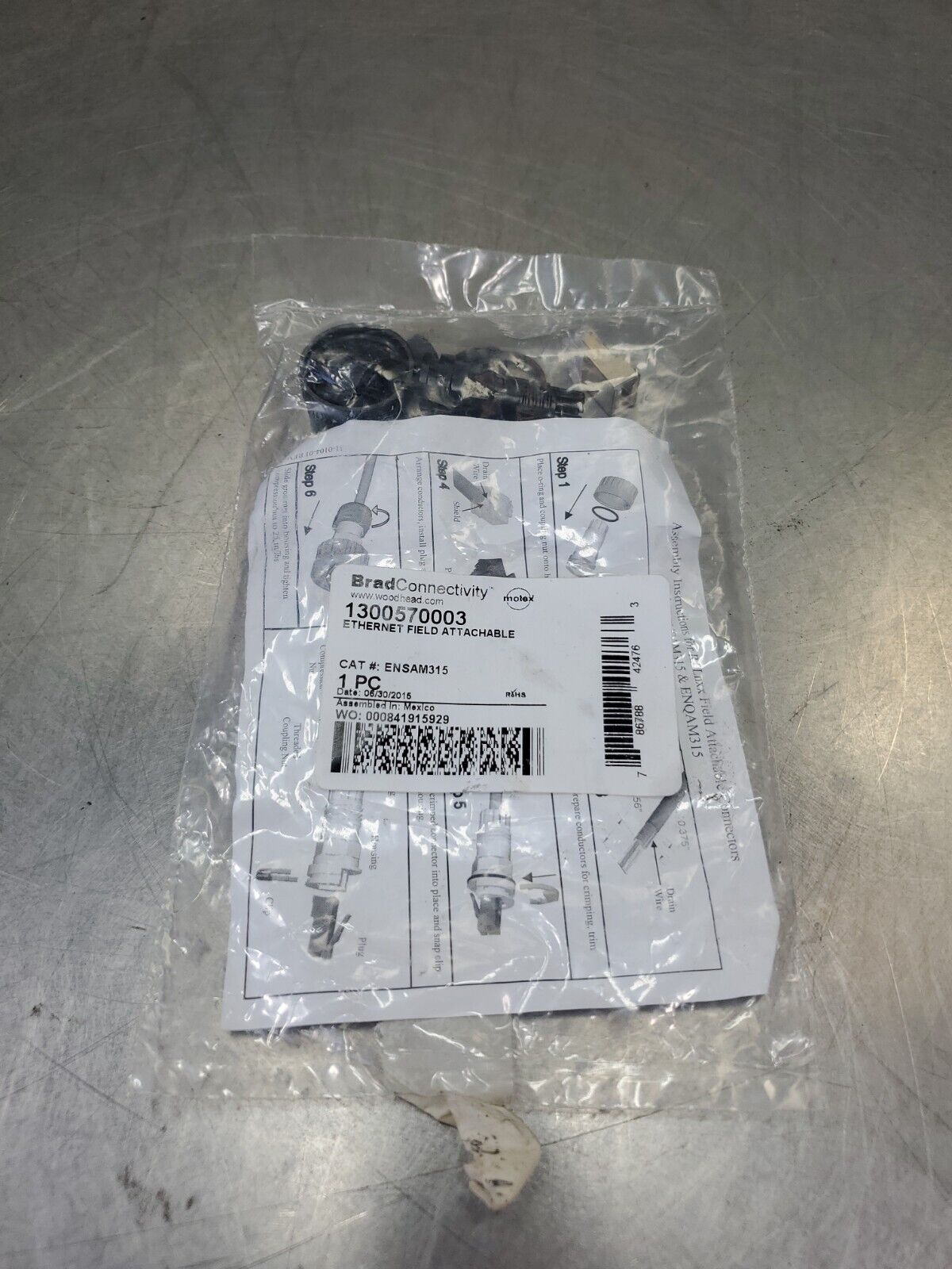 BradConnectivity Ethernet Field Attachable 1300570003 CAT # ENSAM315.       3D-1