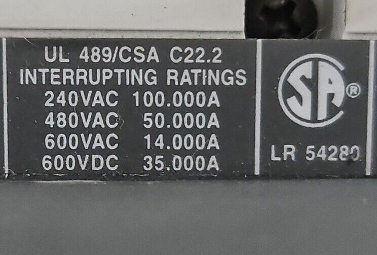 ALLEN-BRADLEY S3H SACE S3 Circuit Breaker 3-Pole 225A.                 Loc 4D-25