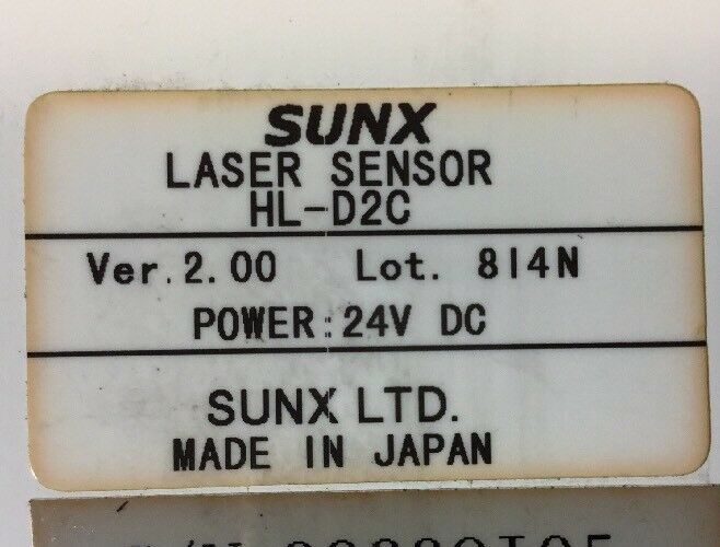 Sunx HL-D2C Laser Sensor - Advanced Intelligent Sensor                    Loc.5A