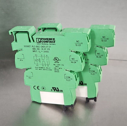 PHOENIX CONTACT PLC-BPT-24DC/21-21 TERMINAL BLOCK. 2961192.  LOT OF 2. Loc 3E-31