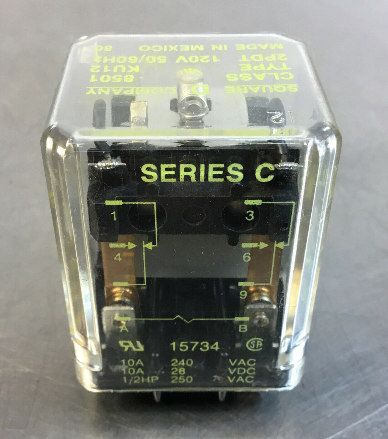 SQUARE D  8501 KU12  SER. C Relay    4C