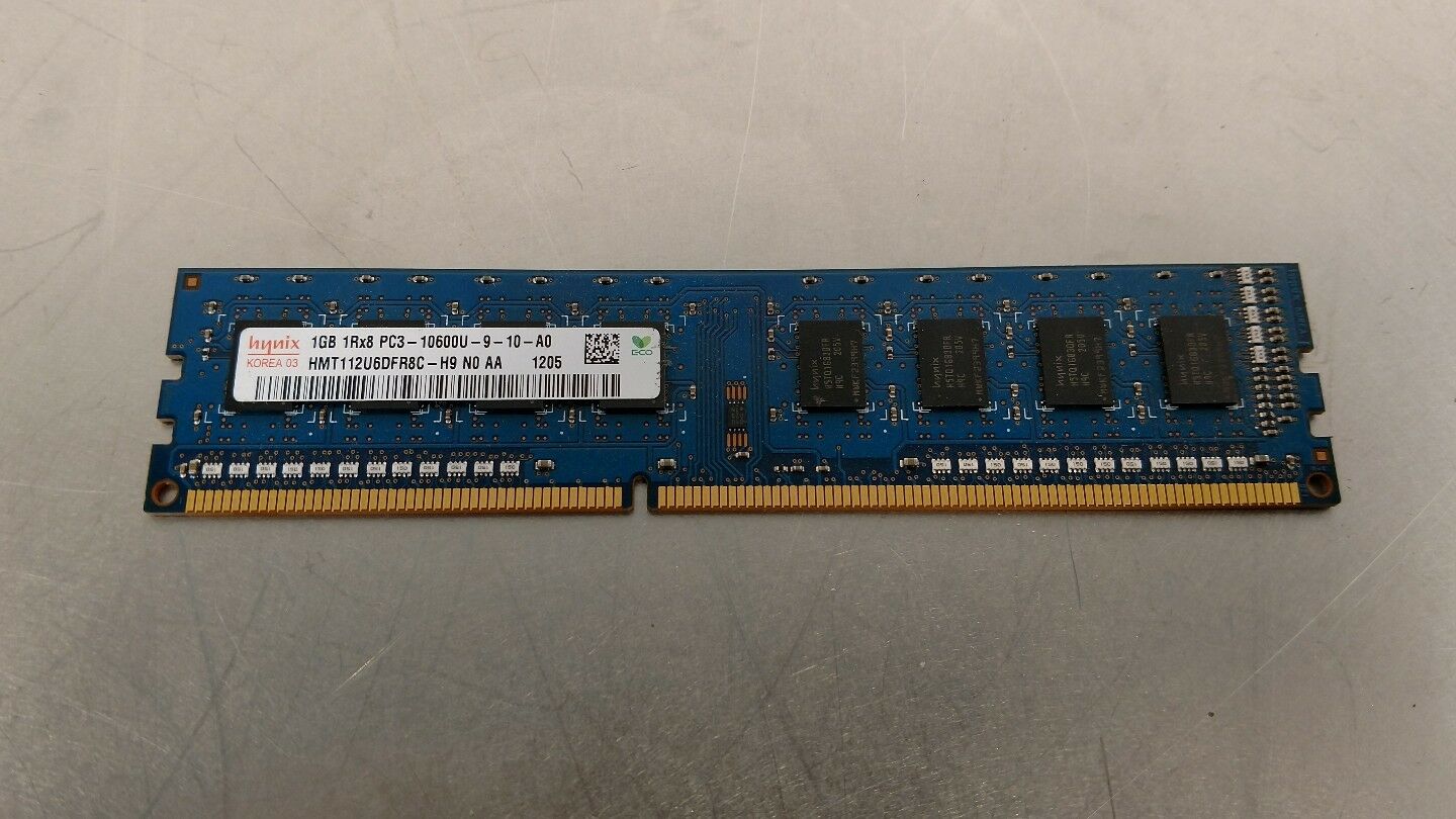 Hynix HMT112U6TFR8C Computer Memory 1GB 1Rx8 PC3-10600U-9-10-A0 x2          3D-1