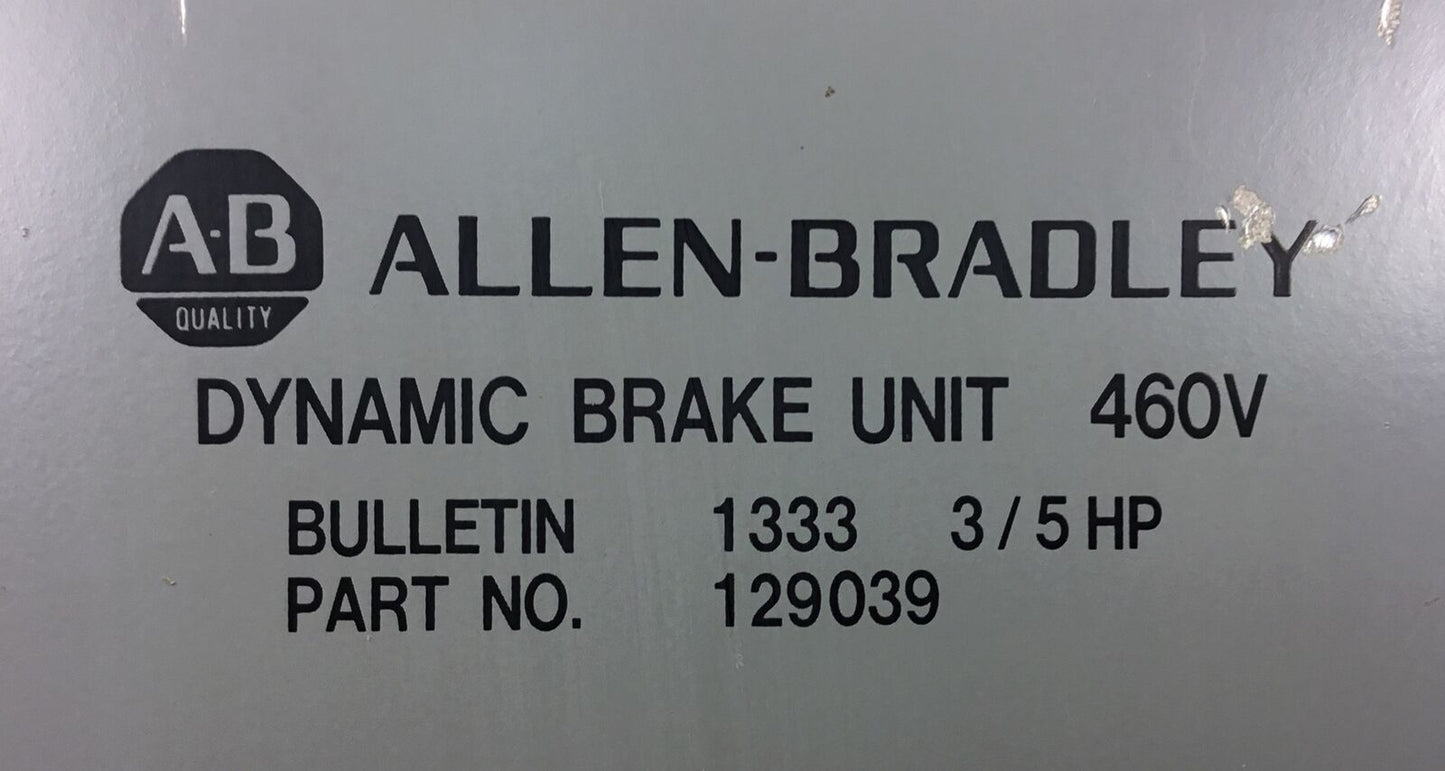 Allen Bradley 129039  3/5 HP Dynamic Brake Unit Bulletin 1333   1B