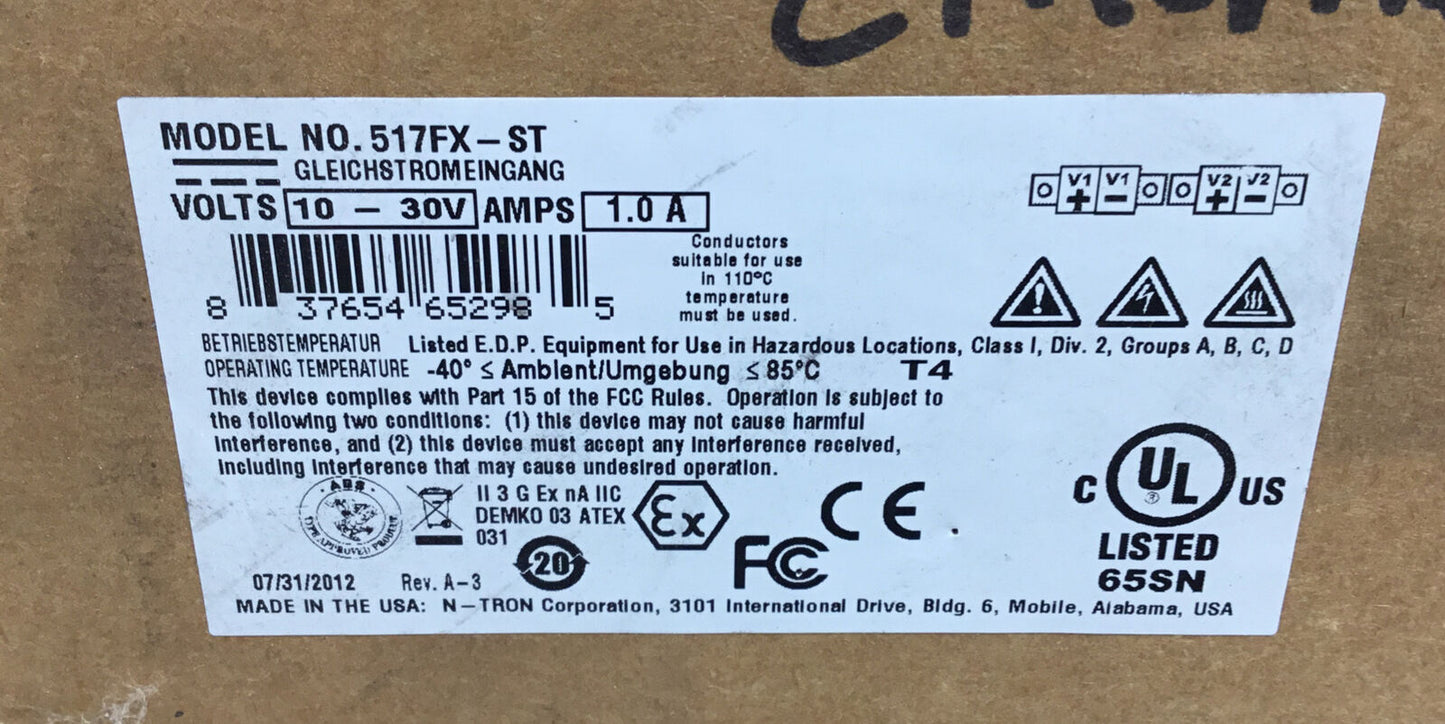 N-TRON 517FX-ST Industrial Ethernet Switch 17 Ports 10-30V DC 1.0A    3B-10