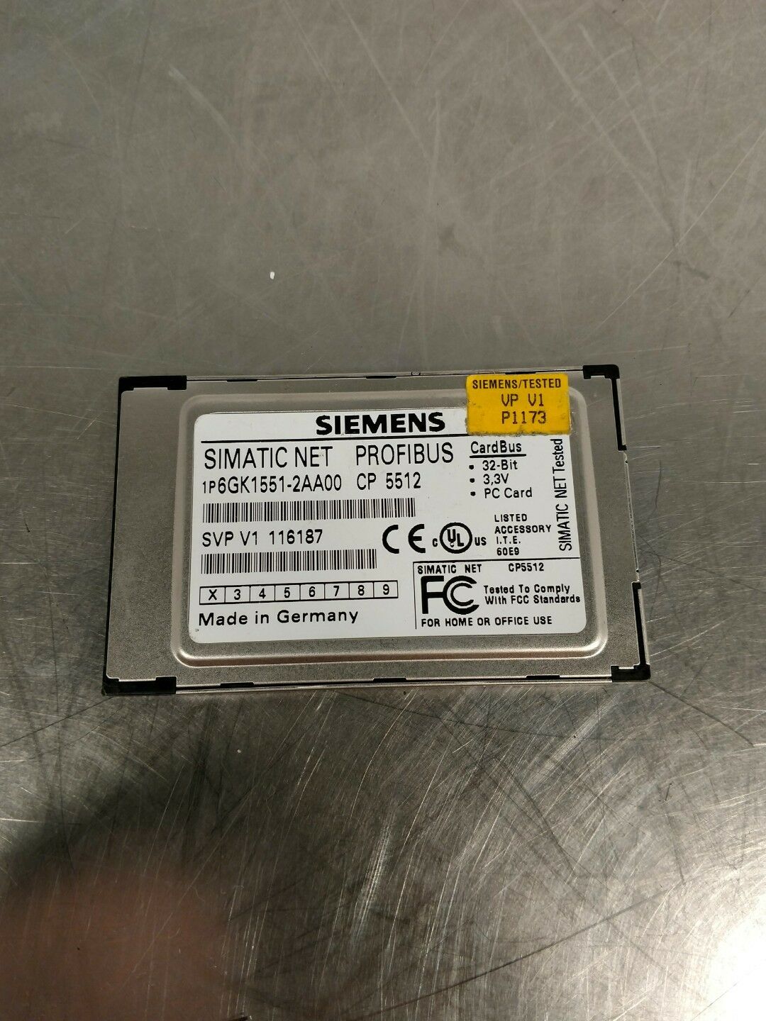 Siemens 1P C79459-A1890-A10 Simatic NET Adapter w/ CP 5511/CP 5512 Card 3D