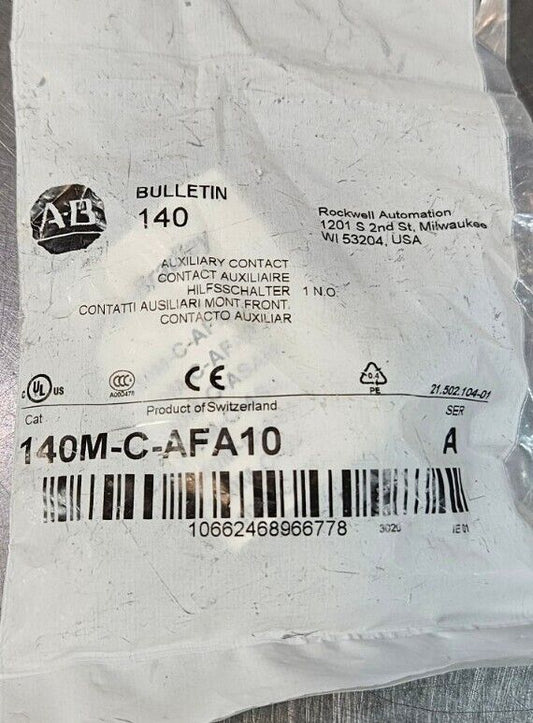 Allen-Bradley 140M-C-AFA10 Auxiliary Contact Block, Front Mounted.      Loc4E-25